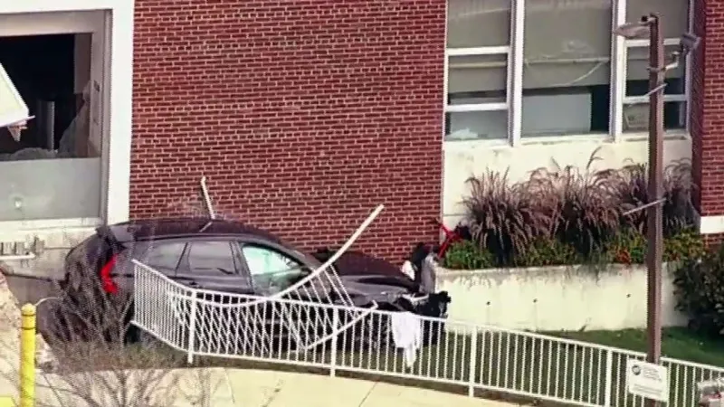 1 dead, 2 injured after car crashes into medical building in Jamaica Plain