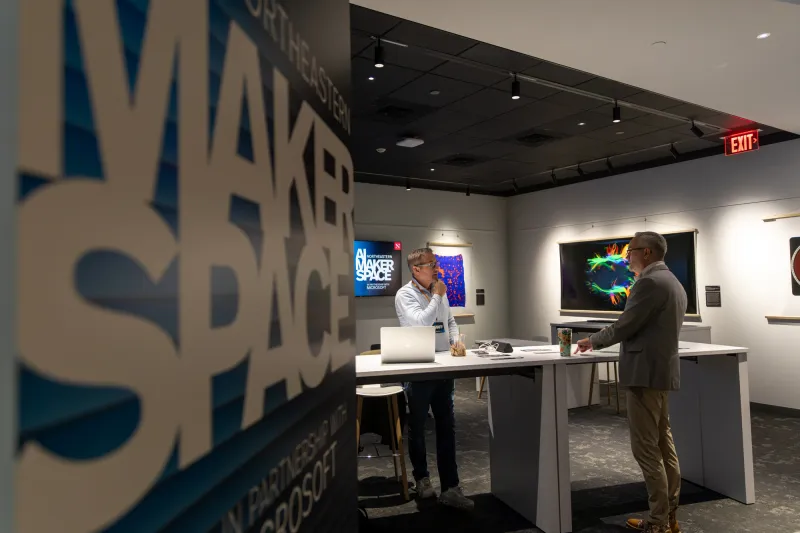 Northeastern opens AI makerspace in partnership with Microsoft