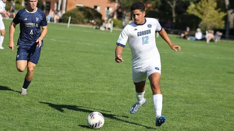 Men's Soccer Tops Suffolk, 2-1