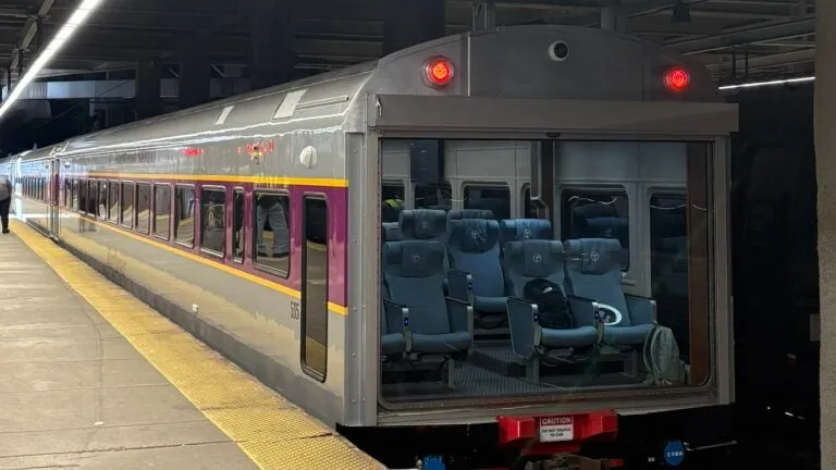 What's the story behind these lux MBTA train cars spotted around town?