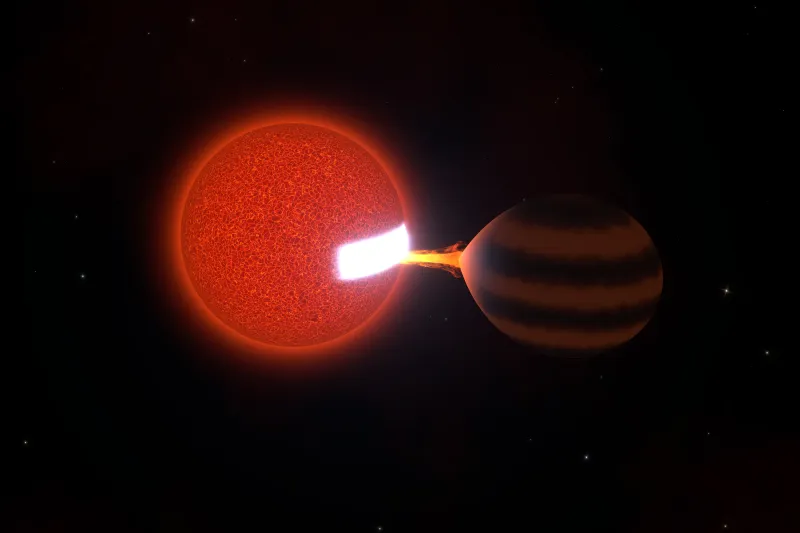 Astronomers catch a star slowly snacking on a brown dwarf, 300 light years away