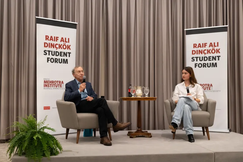 The 'Edison of Medicine': Moderna founder visits BU for Q&A event, shares encouragement, life experience