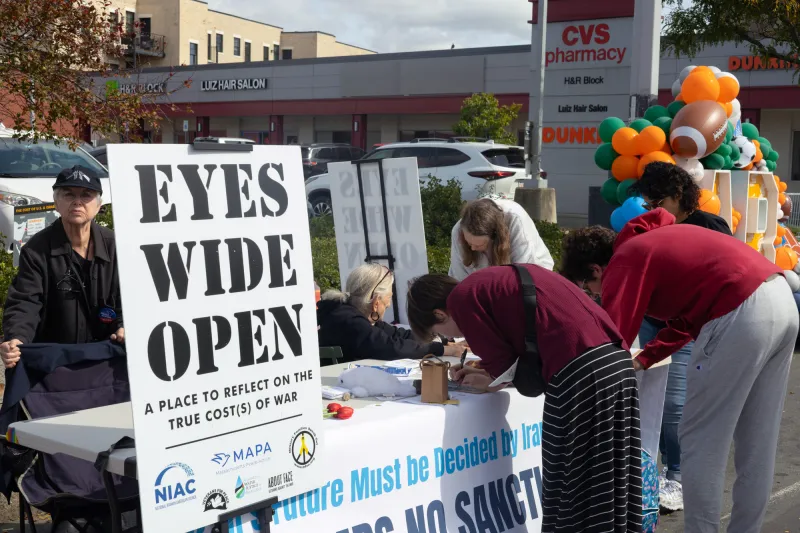 Anti-war exhibit comes to Allston, encourages action against the Iran war