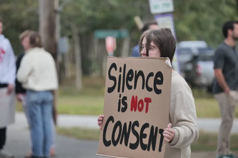 Students stage walkout against sexual violence