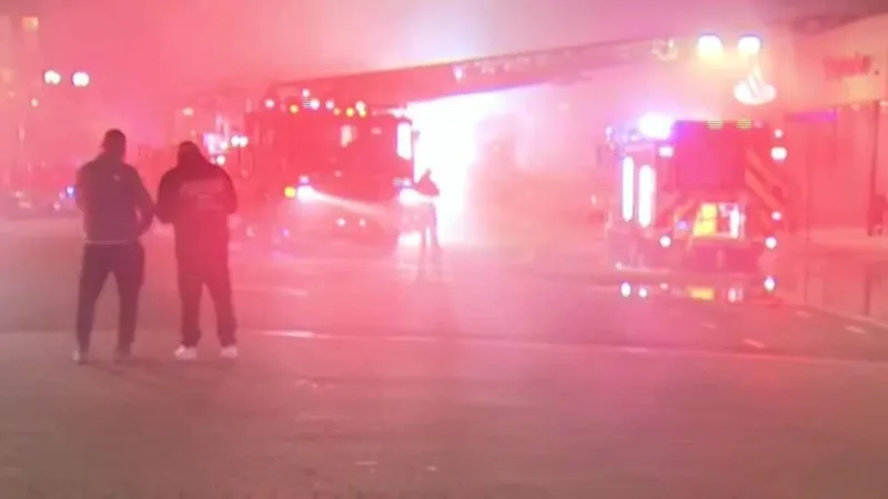 Crews battle fire in Somerville overnight for hours