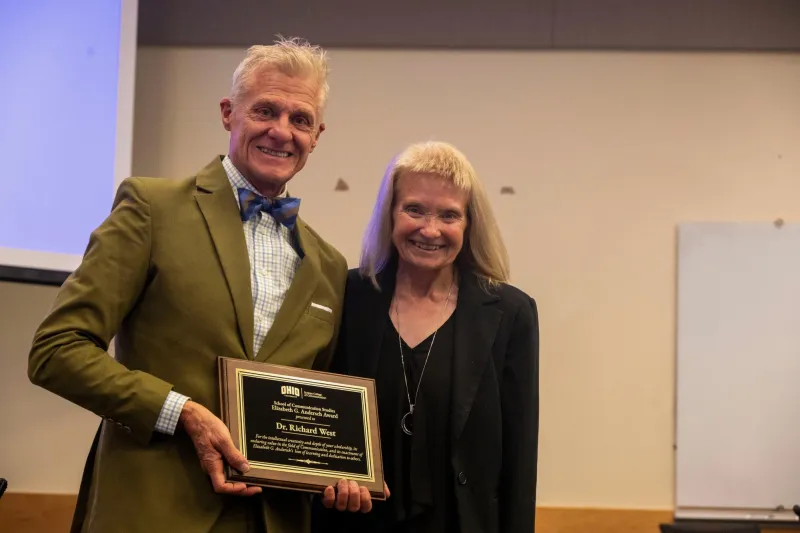 Emerson professor Dr. Richard West honored with Elizabeth G. Andersch Award