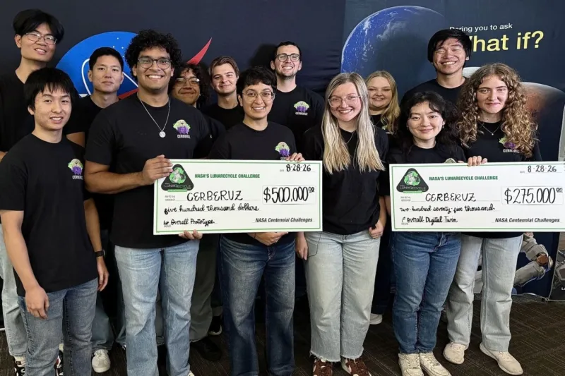 MIT student team CERBERUZ wins NASA LunaRecycle Centennial Challenge, turning lunar trash into tools
