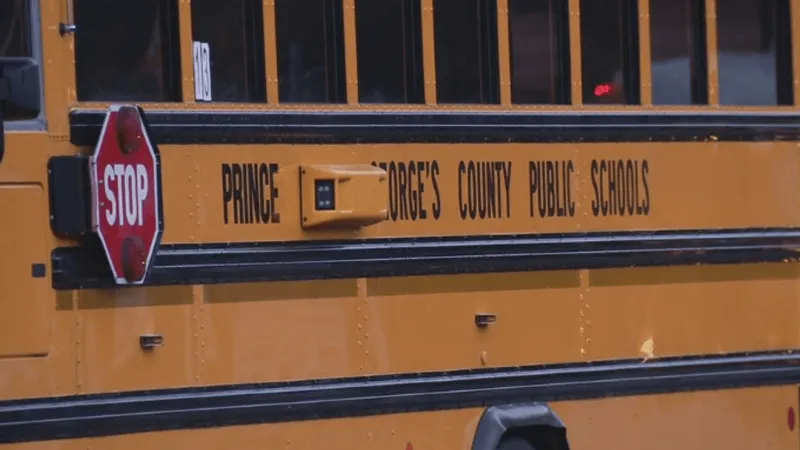 Driver hospitalized after school bus crash in Bowie; children unharmed
