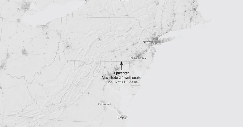 Map: 2.4-Magnitude Earthquake Shakes Maryland