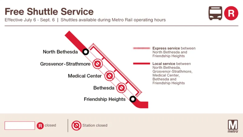 Metro warns of delays during summer Bethesda shutdown