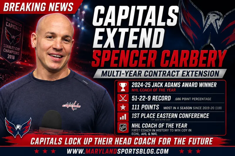 Capitals Reward Spencer Carbery With Multi-Year Extension After Historic 2024-25 Season