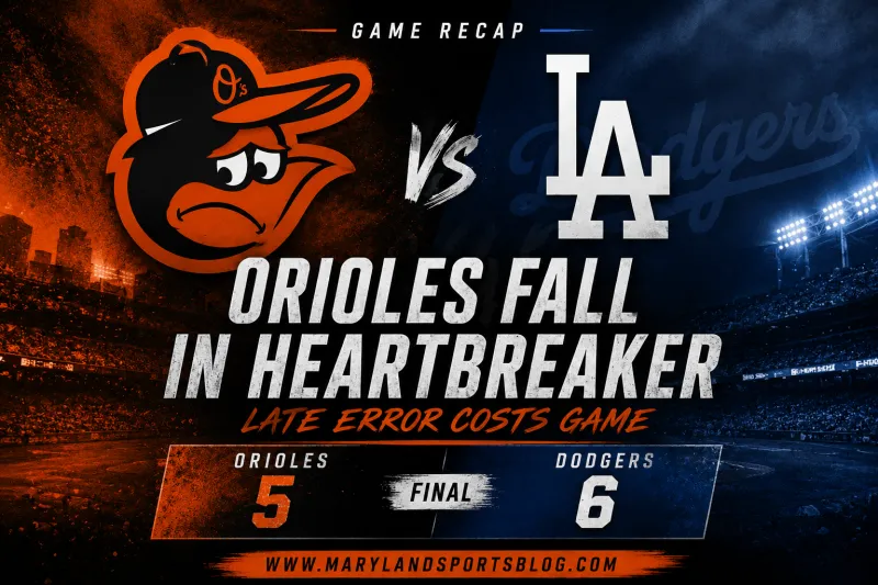 Orioles Blow Late Lead, Fall 6-5 to Dodgers in Walk-Off Heartbreaker