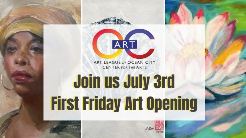 Art League of Ocean City invites public to free "First Friday" art opening and party on July 3