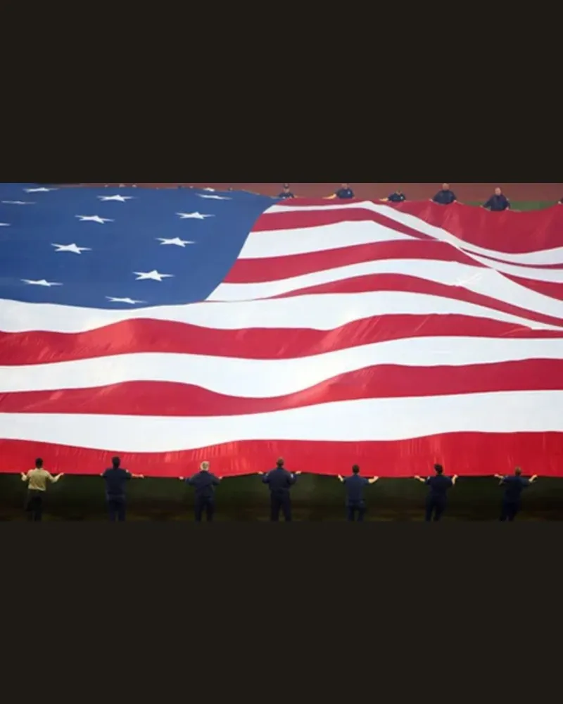 Volunteer for "A County United" Large Flag Unfurling