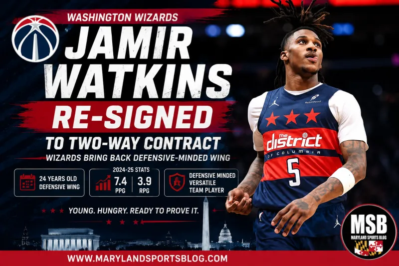 Wizards Re-Sign Jamir Watkins to Two-Way Contract, Keeping Young Defensive Wing in Washington