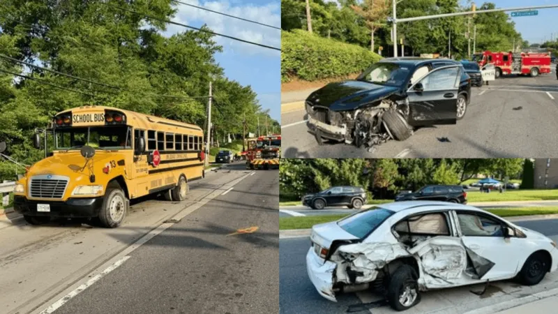 School bus driver, trainee involved in Gaithersburg crash that injured 5
