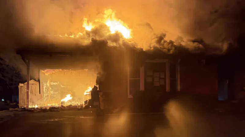 Fire tears through roof of Prince George's County home, firefighter taken to hospital