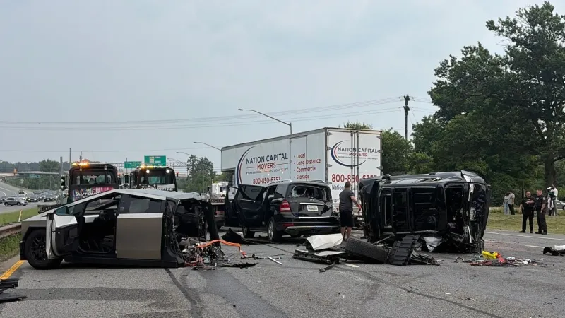 18 evaluated, 10 hospitalized after moving truck slams into 7 vehicles in Maryland