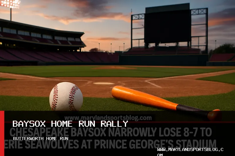 Chesapeake Baysox Narrowly Lose 8-7 to Erie SeaWolves at Prince George's Stadium