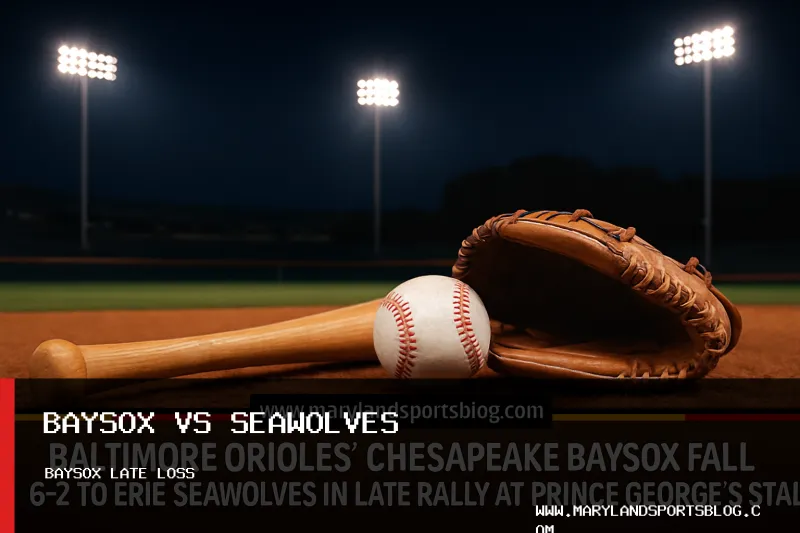 Baltimore Orioles' Chesapeake Baysox Fall 6-2 to Erie SeaWolves in Late Rally at Prince George's Stadium