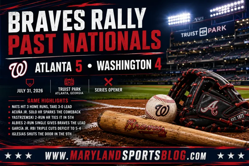 Washington Nationals 4, Atlanta Braves 5: Early Power Not Enough as Braves Rally Late
