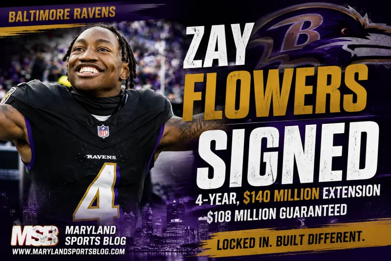 Ravens Lock Up Zay Flowers With Massive Four-Year, $140 Million Extension