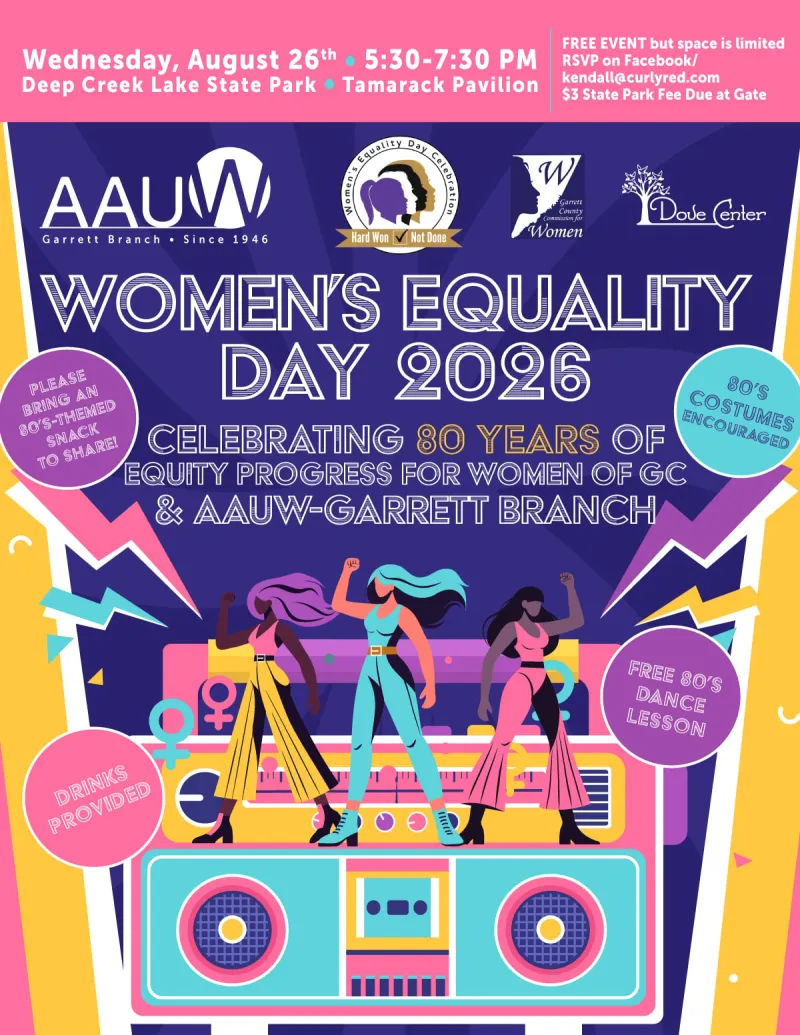 AAUW Garrett Branch Celebrates 80 Years of Women's Equity with an '80s-Themed Bash