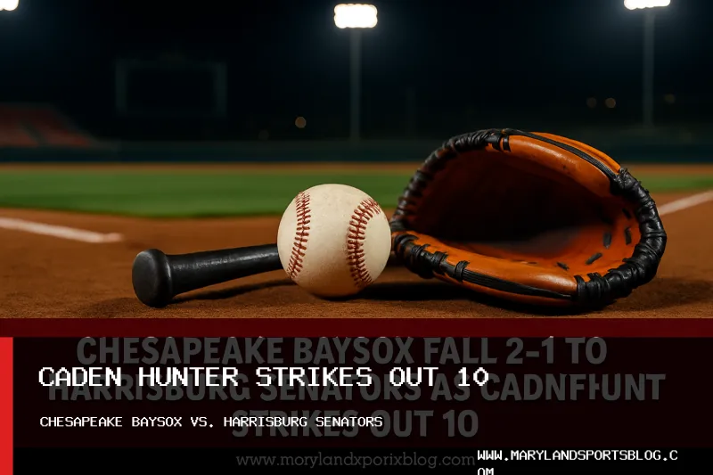 Chesapeake Baysox Fall 2-1 to Harrisburg Senators as Caden Hunter Strikes Out 10