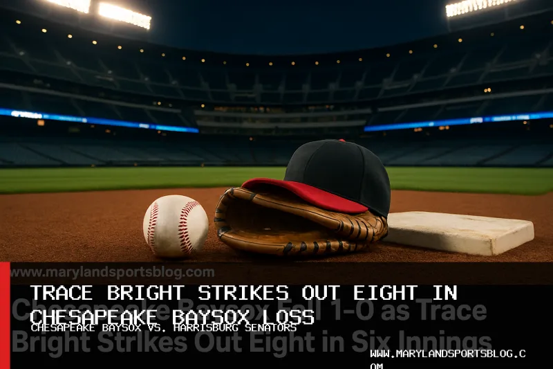 Chesapeake Baysox Fall 1-0 as Trace Bright Strikes Out Eight in Six Innings