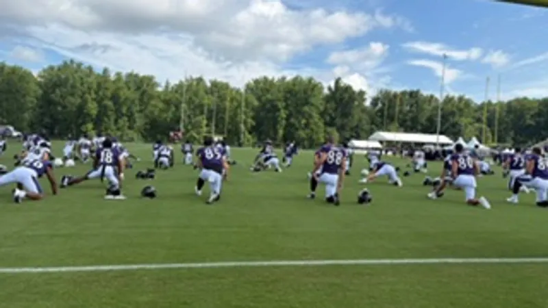 Ravens training camp report; pads are on for the longest practice of camp to date