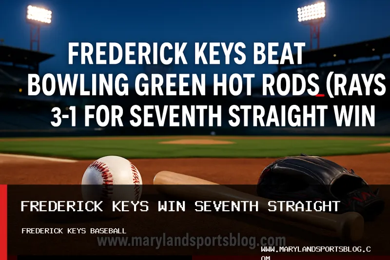 Frederick Keys Beat Bowling Green Hot Rods (Rays) 3-1 for Seventh Straight Win