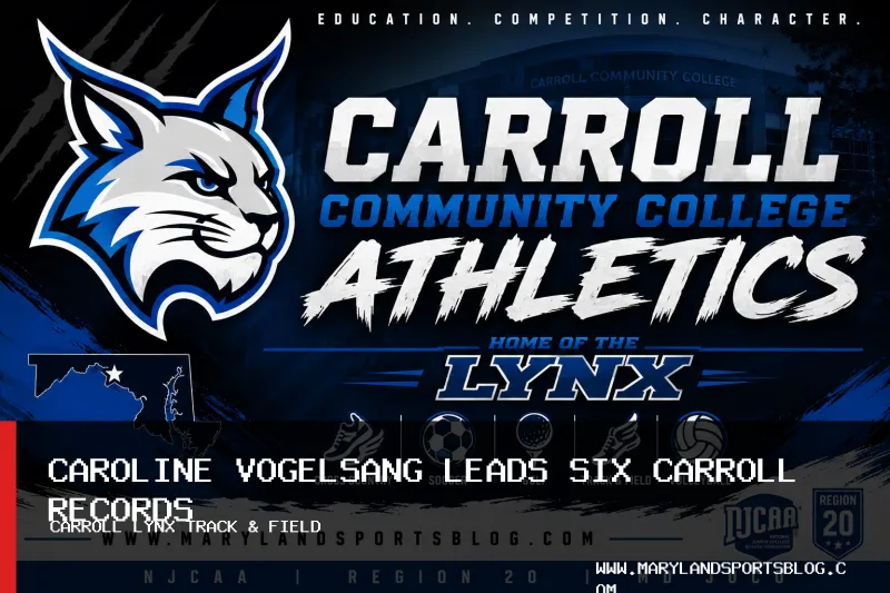 Caroline Vogelsang Leads Carroll Community College Lynx Track & Field Team to Six School Records at Millersville