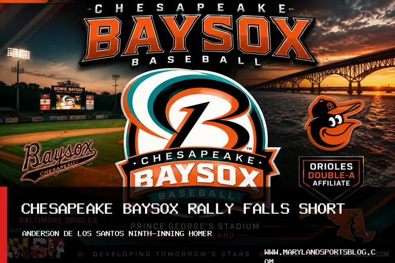 Chesapeake Baysox Baseball Falls 6-4 to Reading Fightin Phils as Anderson De Los Santos Homers