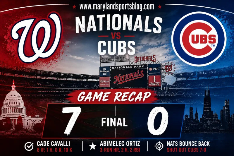 Cavalli Flirts With No-Hitter as Nationals Blank Cubs, 7-0