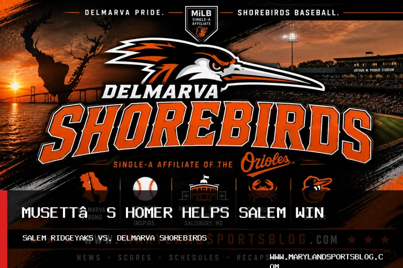 Andruw Musett's Three-Run Homer Helps Salem RidgeYaks Defeat Delmarva Shorebirds 9-3