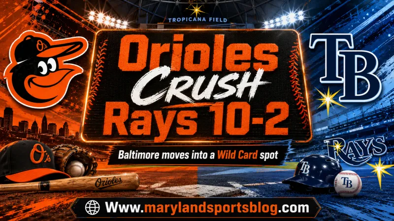 Orioles Explode for Seven-Run Sixth, Crush Rays 10-2 to Move Into Wild Card Spot