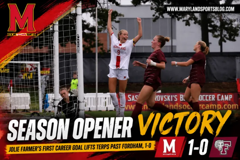 Farmer's First Career Goal Lifts Maryland Women's Soccer Past Fordham, 1-0, in Season Opener