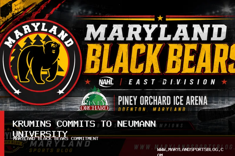 Maryland Black Bears Men's Ice Hockey Forward Kristofers Krumins Commits to Neumann University