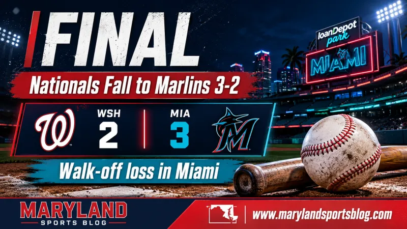 The Washington Nationals suffered another difficult loss Friday night, falling 3-2 to the Miami Marlins