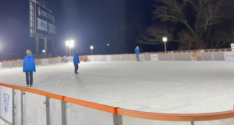 First strides at the Hopkins ice rink