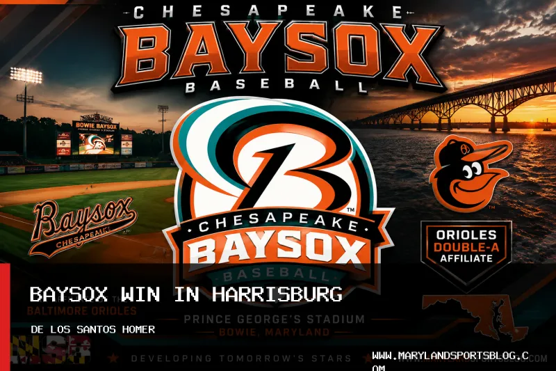 Chesapeake Baysox Baseball Beat Harrisburg Senators 2-1 as Anderson De Los Santos Hits Seventh-Inning Homer