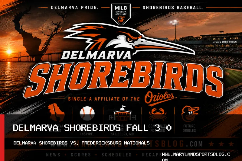 Delmarva Shorebirds Fall 3-0 to Fredericksburg Nationals Despite Harrison Kreiling's Six Strikeouts