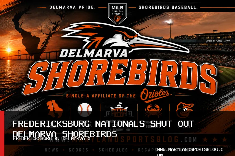 Fredericksburg Nationals Shut Out Delmarva Shorebirds 9-0 as Juan Cruz Drives in Three