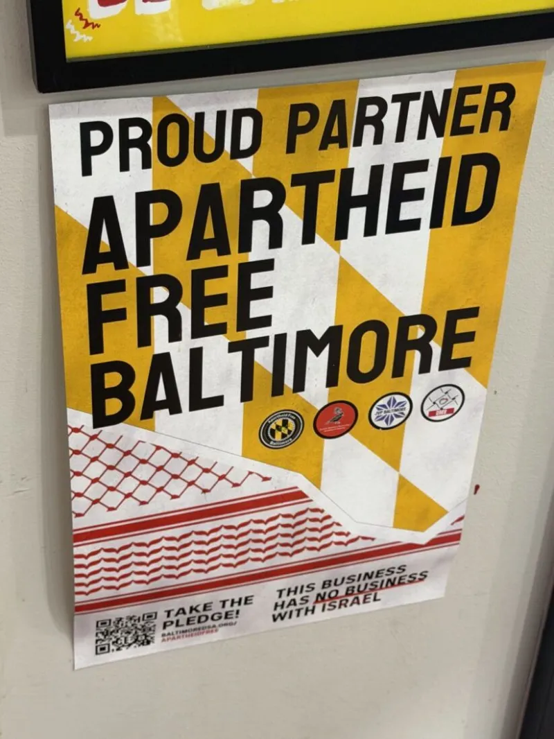 Dozens of Baltimore Businesses Join Campaign to Boycott Israel