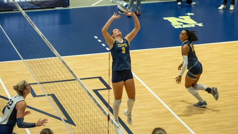 Volleyball Drops Weekend Opener at Navy, 3-1