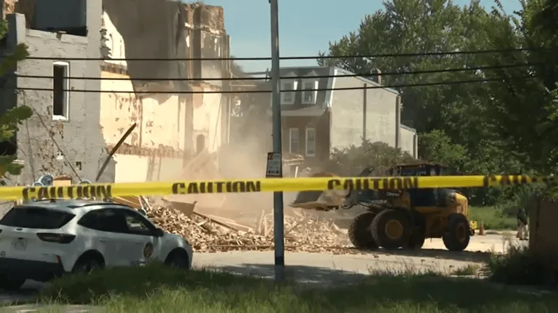 Vacant building collapses in Baltimore