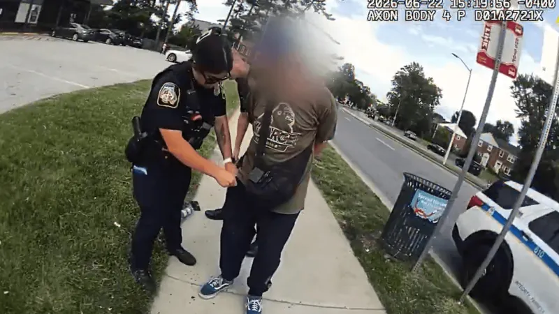 Baltimore County police drone footage catches Towson graffiti suspect committing crime