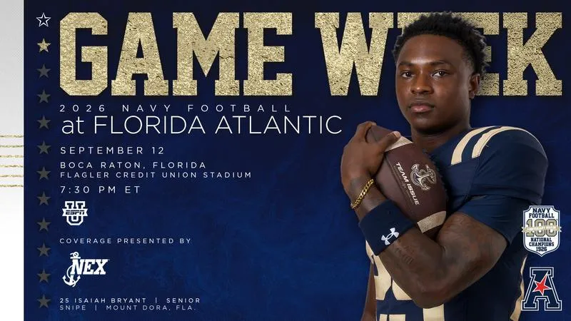 Navy Football Opens Conference Action, Makes First Trip to FAU Since 2017
