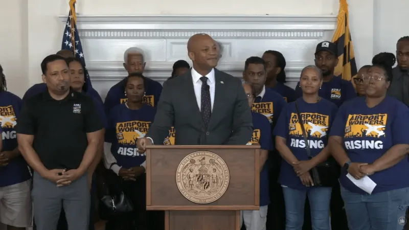 Gov. Moore announces $18 minimum wage for direct BWI contract workers