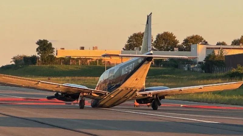 Twin-engine plane makes emergency landing at Montgomery County Airpark; no injuries